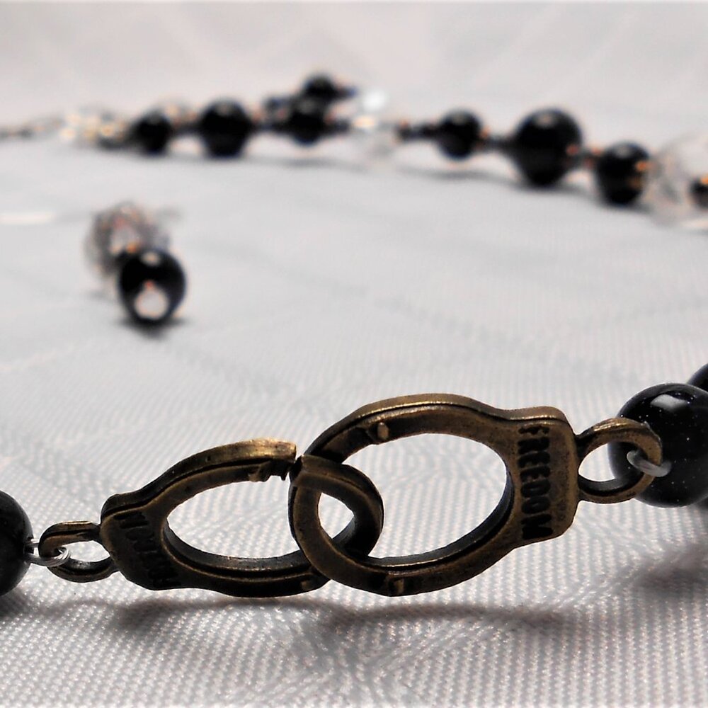 No. 2 Handmade jewelery set with cuff necklace and earrings